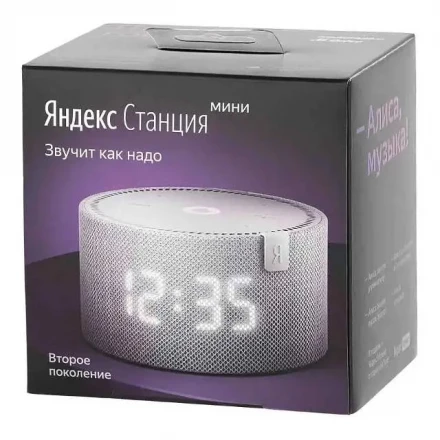 Умная колонка Яндекс Станция Мини с часами